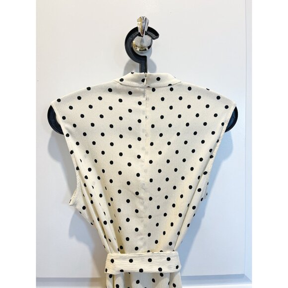 H&M Polka Dot Mock-Neck Sleeveless Midi Dress, Medium - Picture 4 of 12